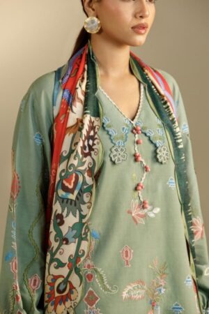 My Fashion Road Sana Safinaz Embroidered Muzlin Unstitched Suit – SS18
