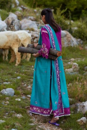 My Fashion Road Sana Safinaz Embroidered Muzlin Unstitched Suit – SS13
