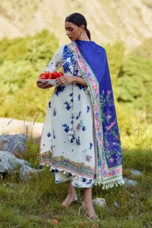 My Fashion Road Sana Safinaz Embroidered Muzlin Unstitched Suit – SS15