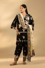 My Fashion Road Sana Safinaz Embroidered Muzlin Unstitched Suit – SS14