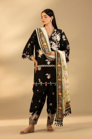 My Fashion Road Sana Safinaz Embroidered Muzlin Unstitched Suit – SS14