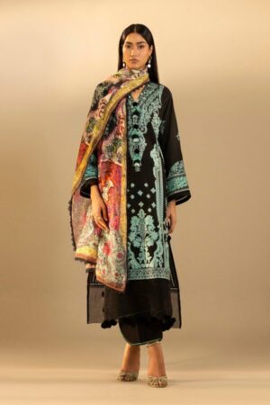 My Fashion Road Sana Safinaz Embroidered Muzlin Unstitched Suit – SS12