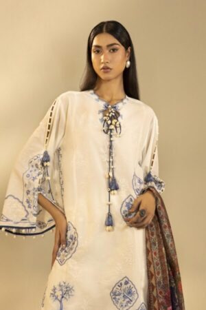 My Fashion Road Sana Safinaz Embroidered Muzlin Unstitched Suit – SS8