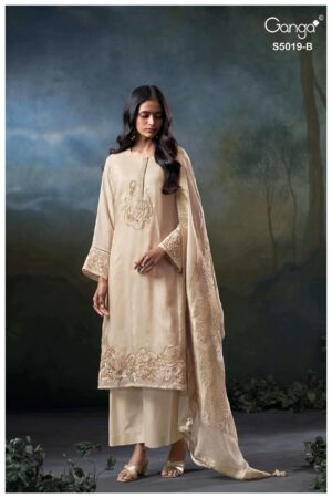My Fashion Road Ganga Fashion Anshika Designer Pure Bemberg Silk Suit | S5019 – B