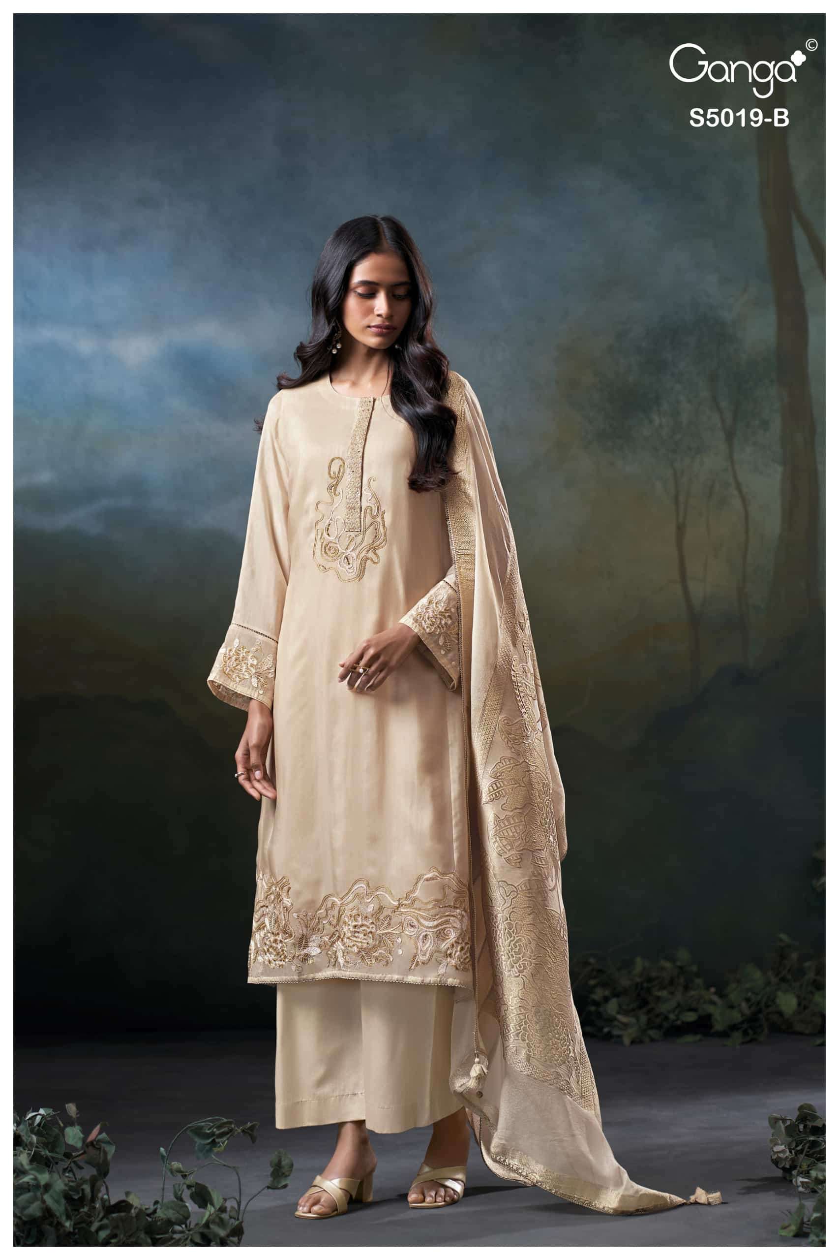 My Fashion Road Ganga Fashion Anshika Designer Pure Bemberg Silk Suit | S5019 – B My Fashion Road Ganga Fashion Anshika Designer Pure Bemberg Silk Suit | S5019 – B