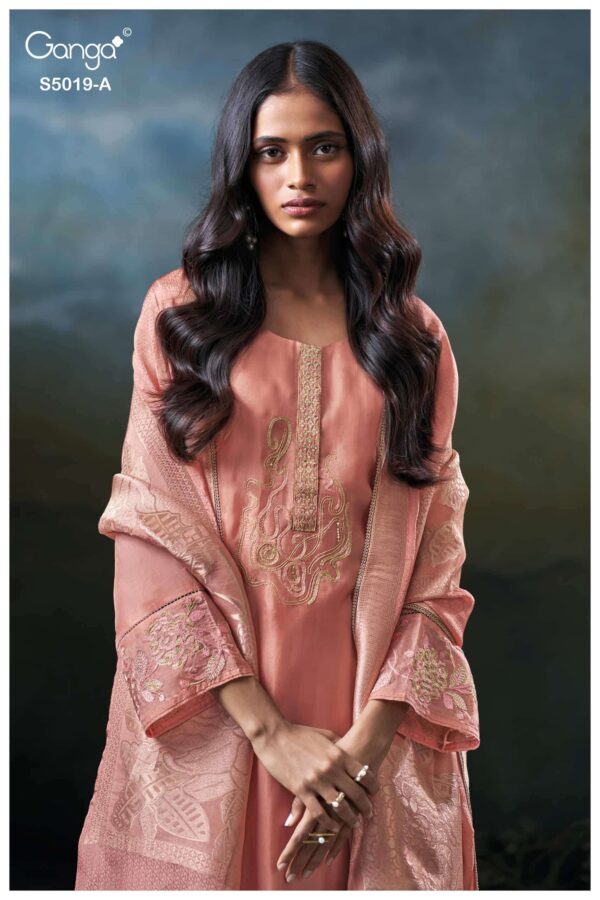 My Fashion Road Ganga Fashion Anshika Designer Pure Bemberg Silk Suit | S5019 – A