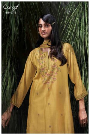 My Fashion Road Ganga Fashion Avelia Pure Bemberg Silk Ladies Suit | S5107 – B