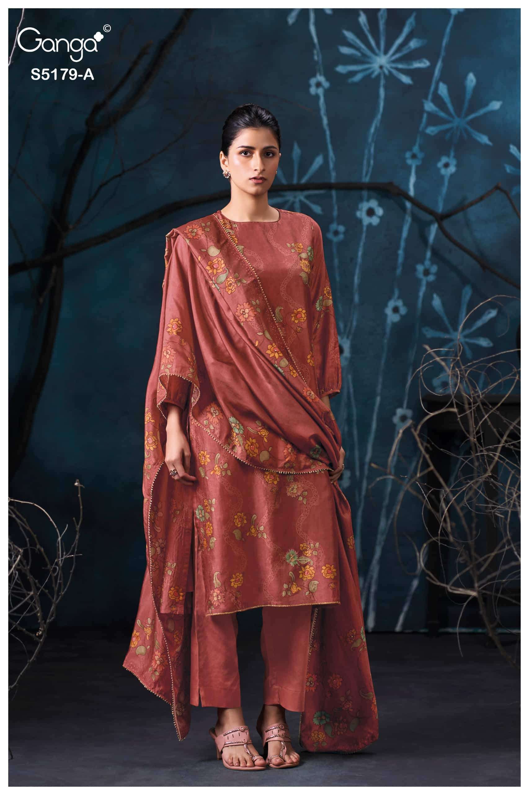 My Fashion Road Ganga Fashion Beryssa Fancy Russian Silk Ladies Dress | S5179 – A My Fashion Road Ganga Fashion Beryssa Fancy Russian Silk Ladies Dress | S5179 – A