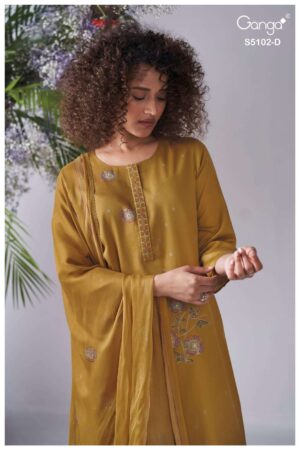 My Fashion Road Ganga Fashion Cazira Fancy Cotton Satin Salwar Suit | S5102 – D