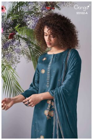 My Fashion Road Ganga Fashion Cazira Fancy Cotton Satin Salwar Suit | S5102 – A