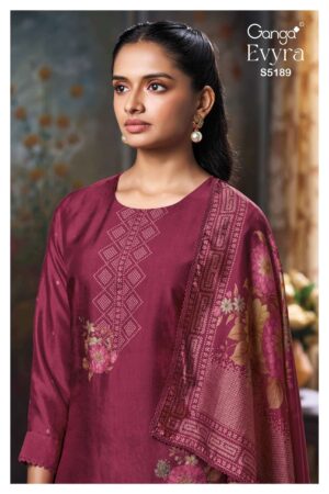 My Fashion Road Ganga Fashion Evyra Pure Russian Silk Salwar Suit | S5189 – B