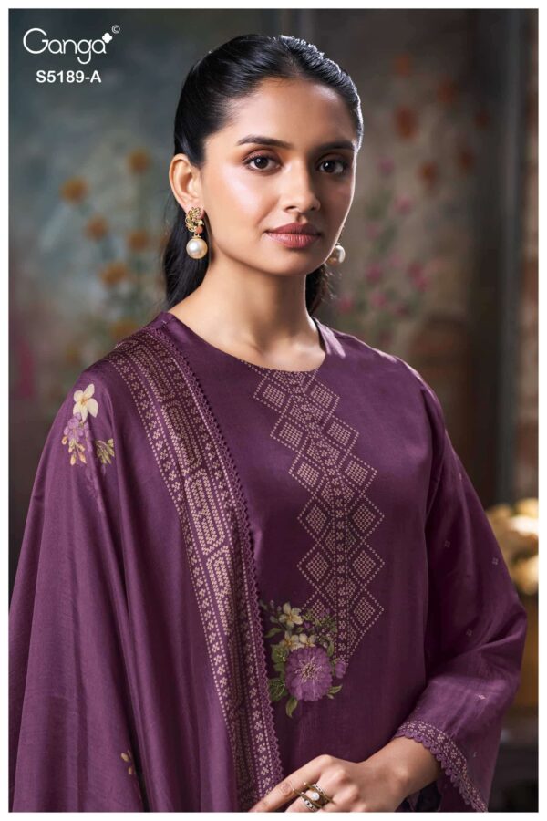 My Fashion Road Ganga Fashion Evyra Pure Russian Silk Salwar Suit | S5189 – A