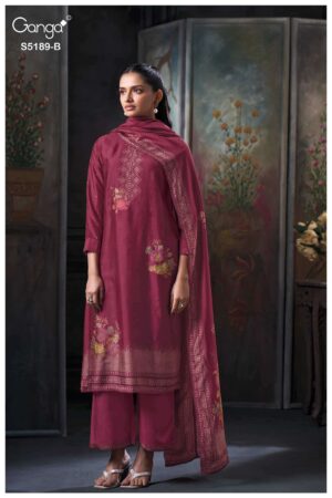 My Fashion Road Ganga Fashion Evyra Pure Russian Silk Salwar Suit | S5189 – B
