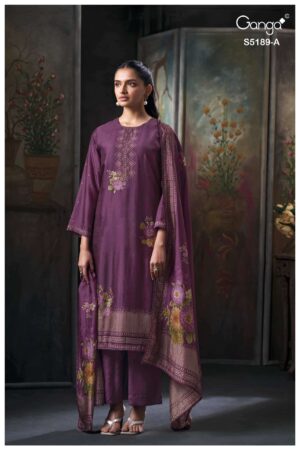 My Fashion Road Ganga Fashion Evyra Pure Russian Silk Salwar Suit | S5189 – A