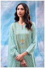 My Fashion Road Ganga Fashion Faanvi Exclusive Cotton Satin Premium Suit | S5048 – D
