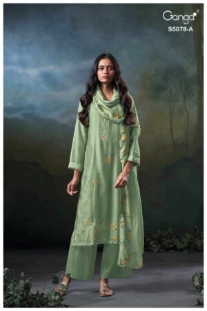 My Fashion Road Ganga Fashion Fiana Partywear Style Pure Bemberg Silk Suit | 5078 – A My Fashion Road Ganga Fashion Fiana Partywear Style Pure Bemberg Silk Suit | 5078 – A
