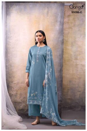 My Fashion Road Ganga Fashion Gitisha Premium Cotton Satin Suit | S5096 – C