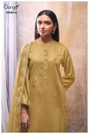 My Fashion Road Ganga Fashion Gitisha Premium Cotton Satin Suit | S5096 – A