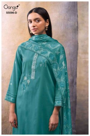 My Fashion Road Ganga Fashion Gitisha Premium Cotton Satin Suit | S5096 – D
