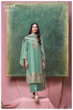 My Fashion Road Ganga Fashion Hiyana Pure Woven Silk Designer Suit Set | S5374 – F
