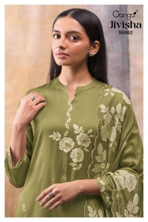 My Fashion Road Ganga Fashion Jivisha Premium Cotton Satin Dress | S5062 – D
