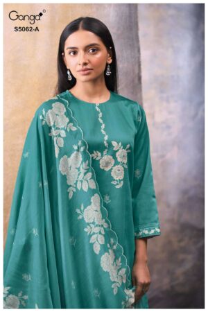 My Fashion Road Ganga Fashion Jivisha Premium Cotton Satin Dress | S5062 – A