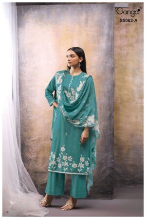 My Fashion Road Ganga Fashion Jivisha Premium Cotton Satin Dress | S5062 – A
