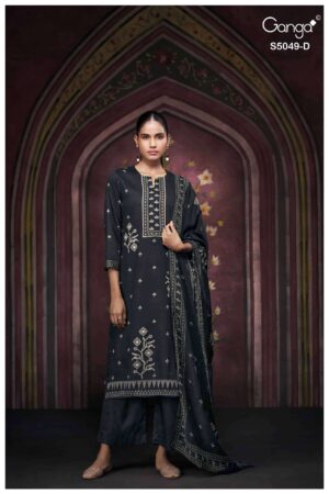 My Fashion Road Ganga Fashion Jolie Exclusive Cotton Satin Dress | S5049 – D