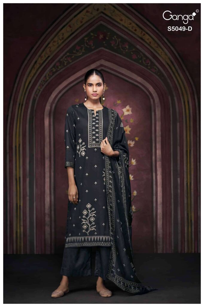 My Fashion Road Ganga Fashion Jolie Exclusive Cotton Satin Dress | S5049 – D