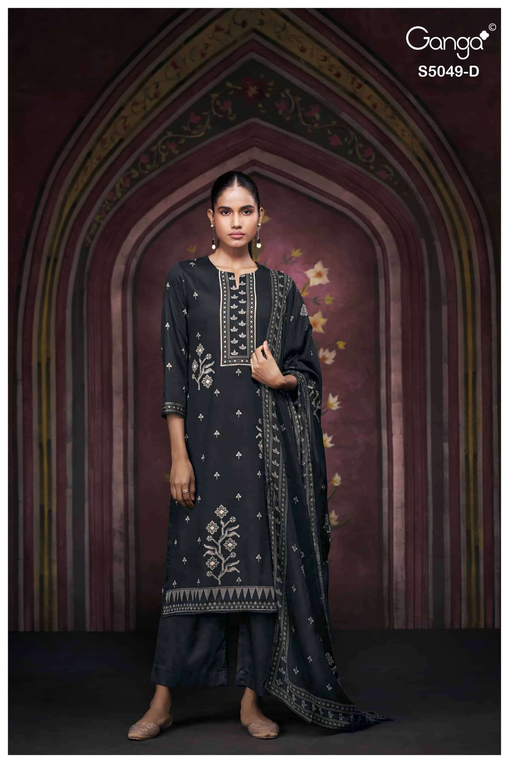 My Fashion Road Ganga Fashion Jolie Exclusive Cotton Satin Dress | S5049 – D My Fashion Road Ganga Fashion Jolie Exclusive Cotton Satin Dress | S5049 – D