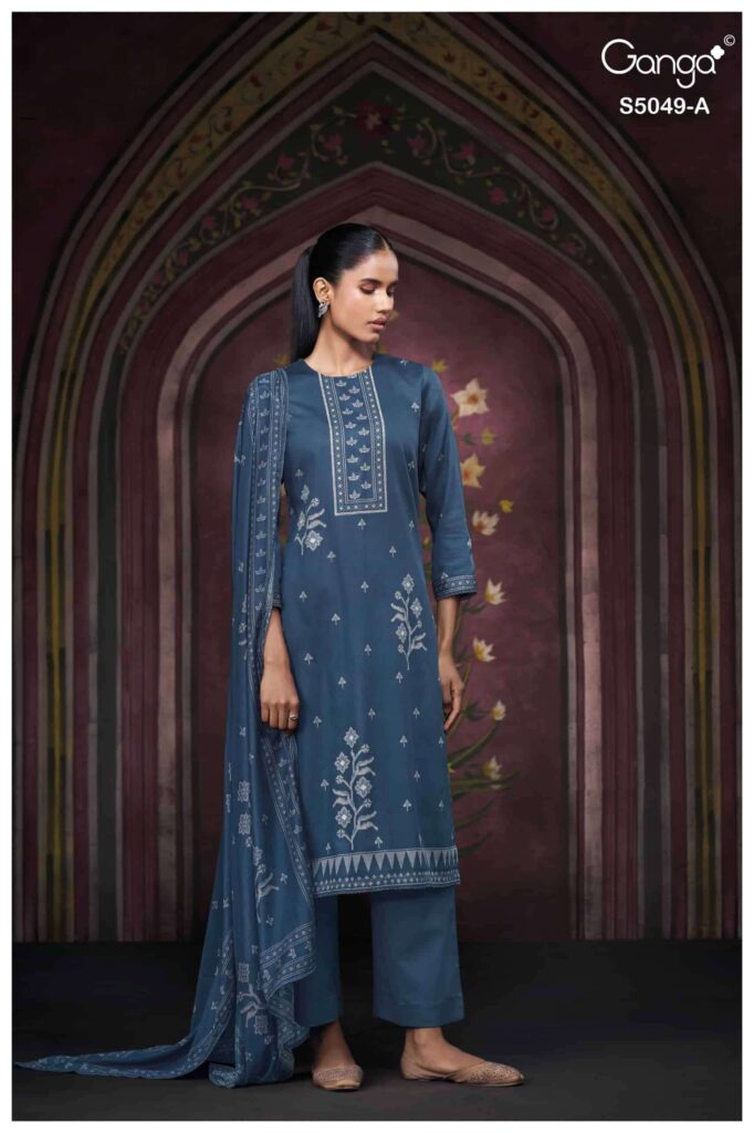 My Fashion Road Ganga Fashion Jolie Exclusive Cotton Satin Dress | S5049 – A