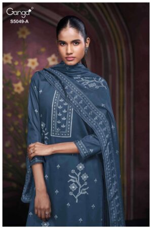 My Fashion Road Ganga Fashion Jolie Exclusive Cotton Satin Dress | S5049 – A