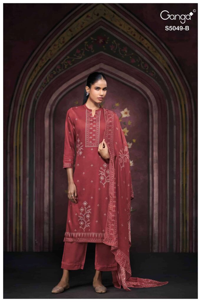 My Fashion Road Ganga Fashion Jolie Exclusive Cotton Satin Dress | S5049 – B