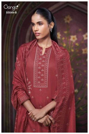 My Fashion Road Ganga Fashion Jolie Exclusive Cotton Satin Dress | S5049 – B