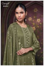 My Fashion Road Ganga Fashion Jolie Exclusive Cotton Satin Dress | S5049 – C