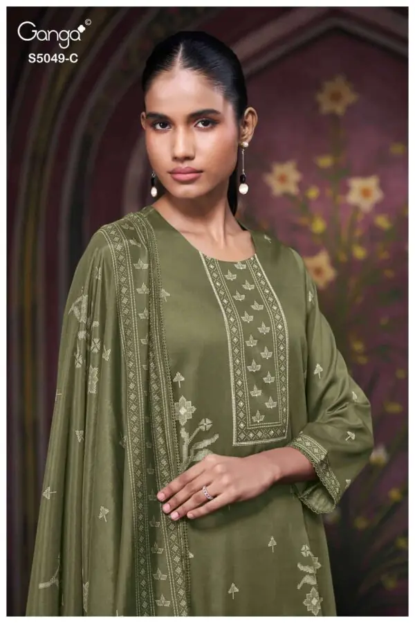 My Fashion Road Ganga Fashion Jolie Exclusive Cotton Satin Dress | S5049 – C