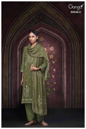 My Fashion Road Ganga Fashion Jolie Exclusive Cotton Satin Dress | S5049 – C