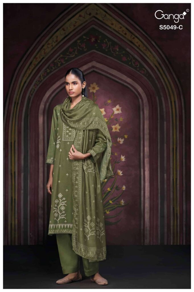 My Fashion Road Ganga Fashion Jolie Exclusive Cotton Satin Dress | S5049 – C