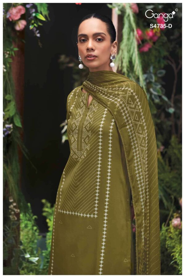 My Fashion Road Ganga Fashion Kiyanshi Fancy Cotton Satin Suit | S4735 – D