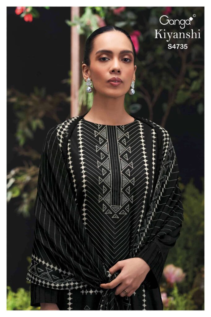 My Fashion Road Ganga Fashion Kiyanshi Fancy Cotton Satin Suit | S4735 – B