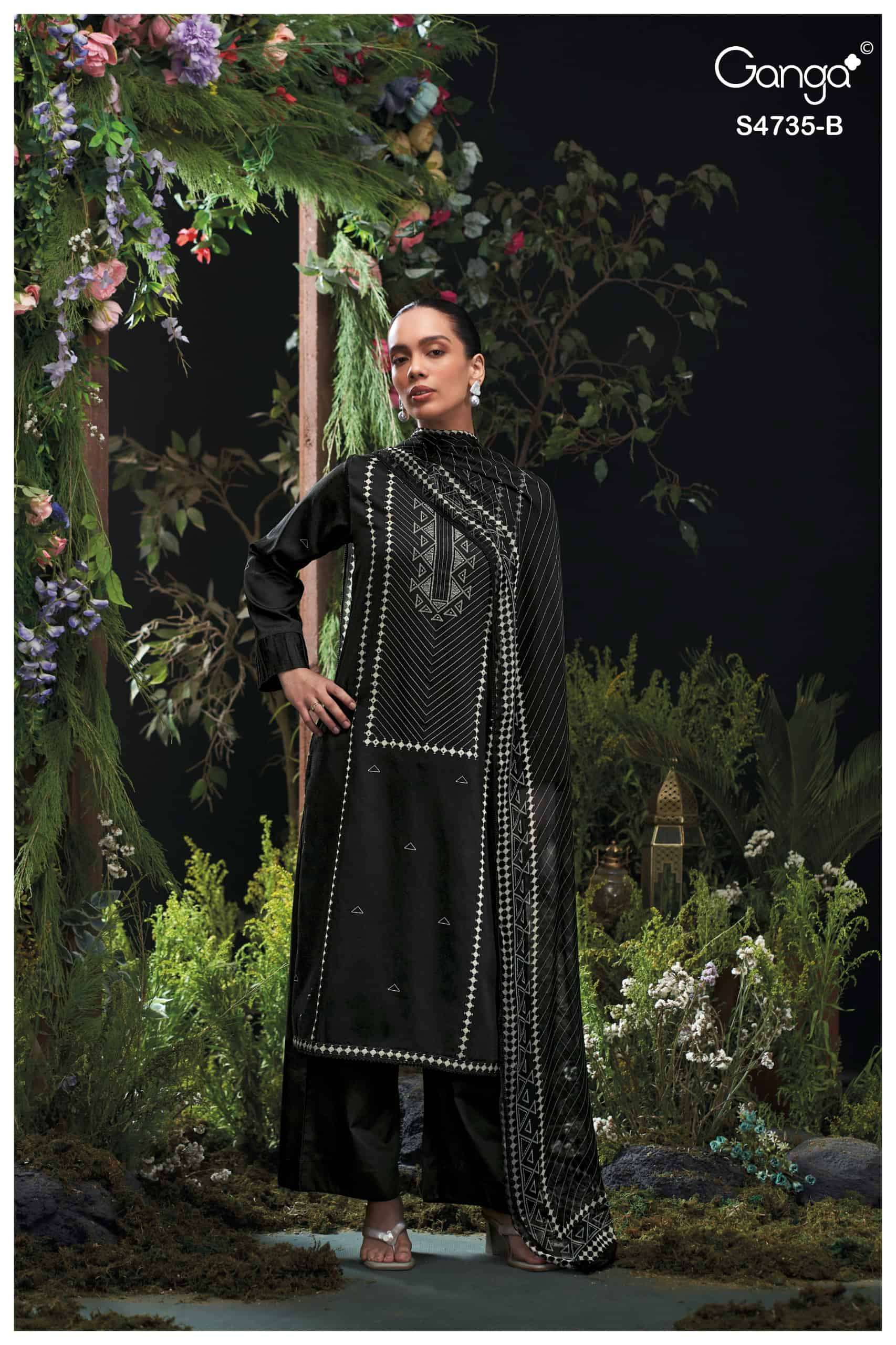 My Fashion Road Ganga Fashion Kiyanshi Fancy Cotton Satin Suit | S4735 – B My Fashion Road Ganga Fashion Kiyanshi Fancy Cotton Satin Suit | S4735 – B