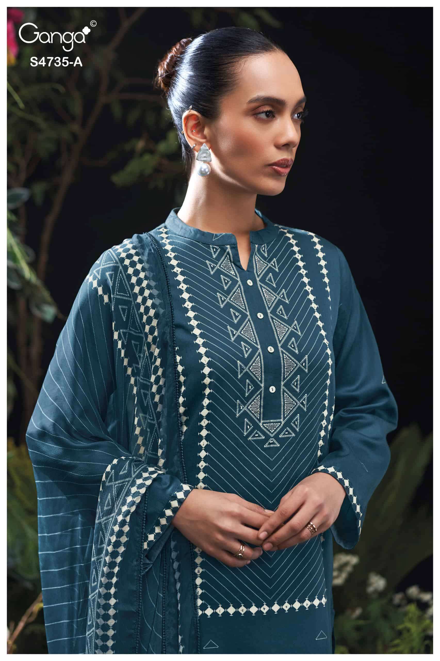 My Fashion Road Ganga Fashion Kiyanshi Fancy Cotton Satin Suit | S4735 – A My Fashion Road Ganga Fashion Kiyanshi Fancy Cotton Satin Suit | S4735 – A