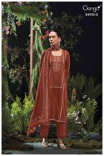 My Fashion Road Ganga Fashion Kiyanshi Fancy Cotton Satin Suit | S4735 – C