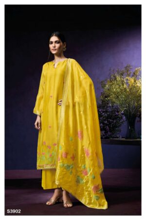 My Fashion Road Ganga Fashion Lisha Designer Silk Ladies Suit | S3902 – A