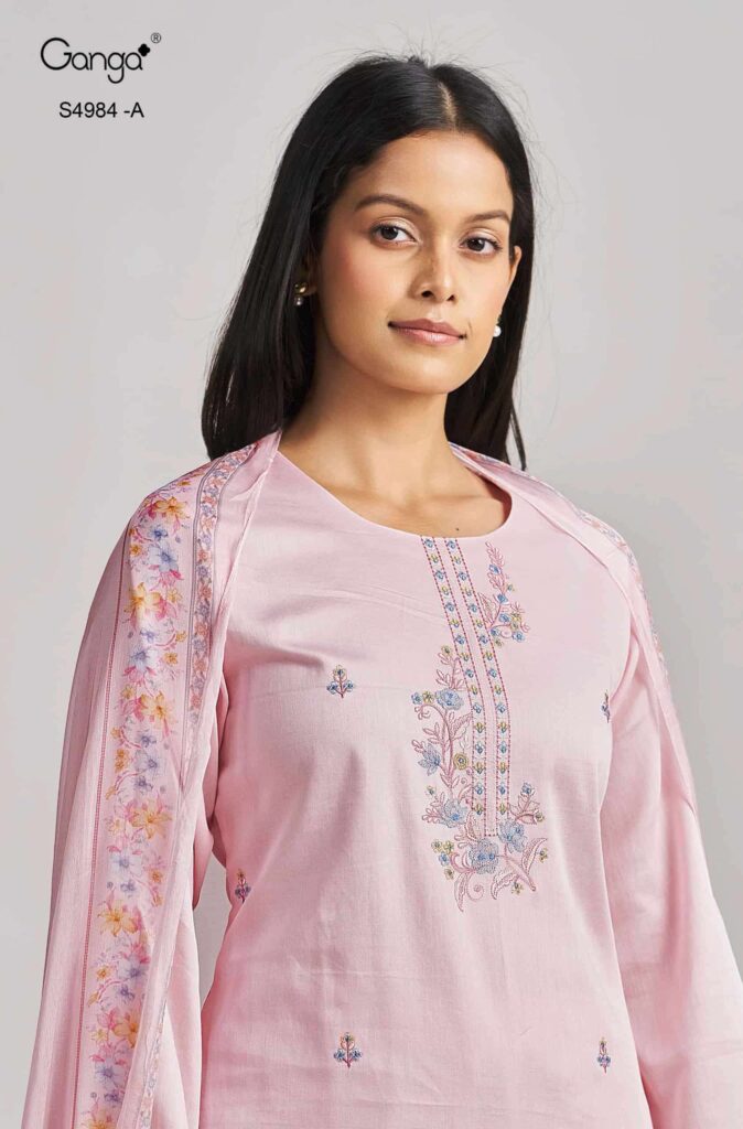 My Fashion Road Ganga Fashion Lishka Premium Cotton Satin Suit | S4984 – A My Fashion Road Ganga Fashion Lishka Premium Cotton Satin Suit | S4984 – A
