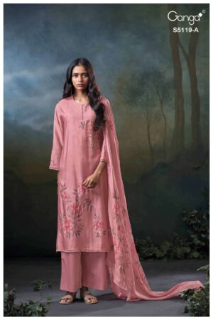 My Fashion Road Ganga Fashion Malia Pure Bemberg Silk Ladies Suit | S5119 – A