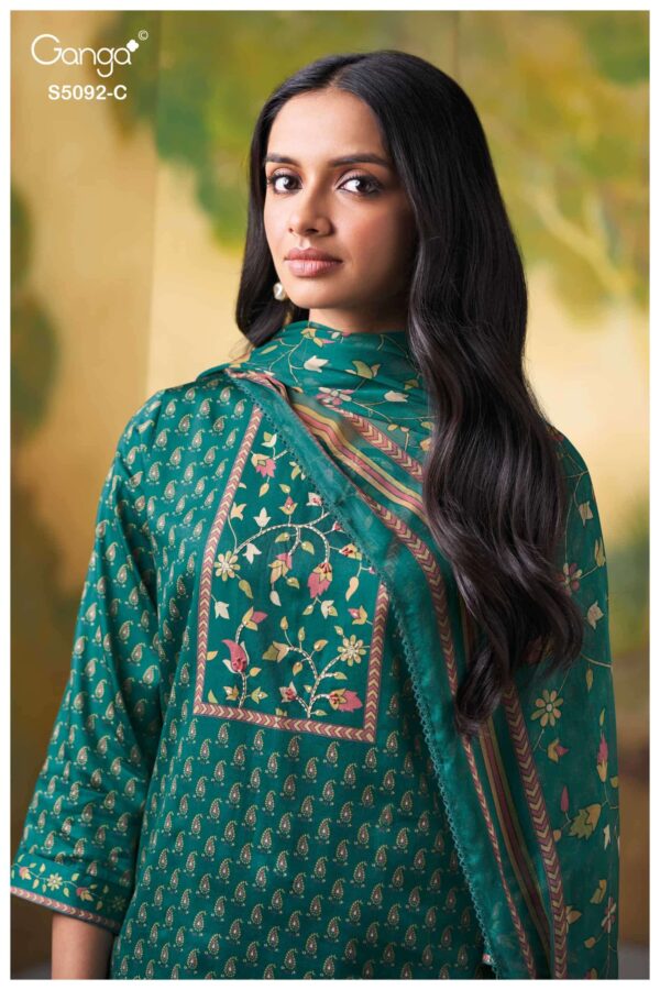 My Fashion Road Ganga Fashion Nieveka Premium Cotton Satin Suit | S5092 – C