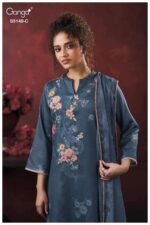 My Fashion Road Ganga Fashion Naila Pure Bemberg Silk Ladies Suit | S5122 – A