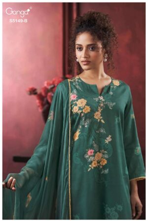 My Fashion Road Ganga Fashion Saamya Premium Cotton Satin Dress | S5149 – B