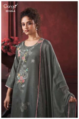 My Fashion Road Ganga Fashion Saamya Premium Cotton Satin Dress | S5149 – A